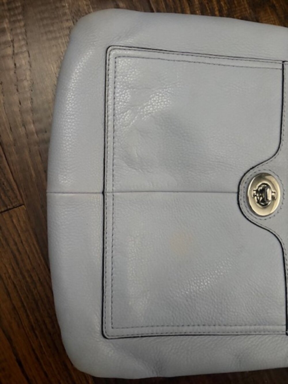 Coach Periwinkle Leather Crossbody Bag | Authentic | Original Tags & Care Card - Picture 7 of 16